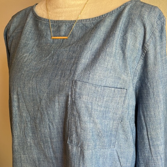 J. Crew Tops - J Crew Mercantile Denim Top Women’s Denim Shirt Cotton Blouse